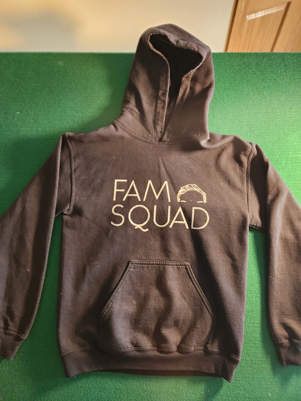 Gildan Black FAM SQUAD Crewneck Hoodie